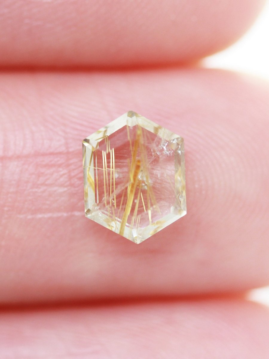 1.13CT Rutilated Quartz Inventory SKU RQHEX-10