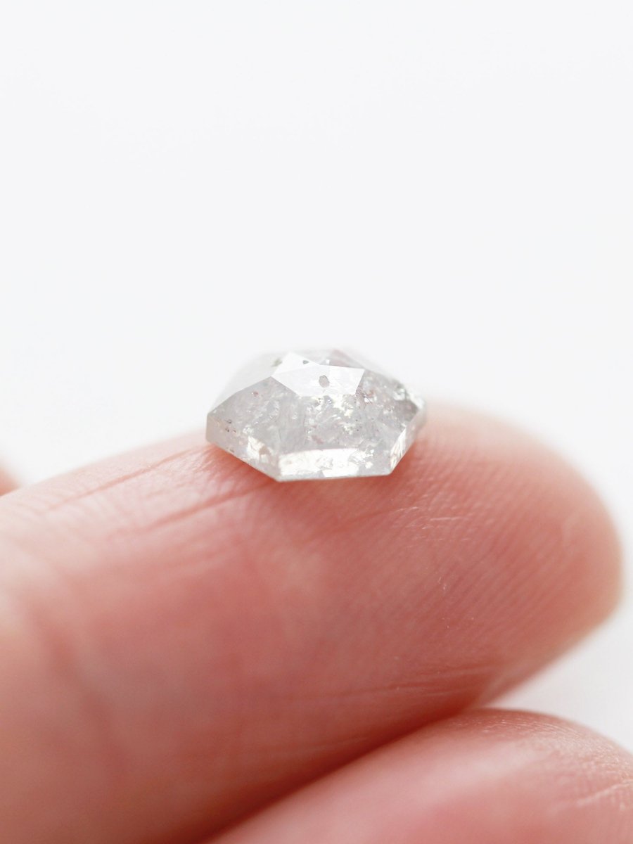 1.24CT Premium Salt and Pepper Hexagon Inventory SKU SPHEX-102