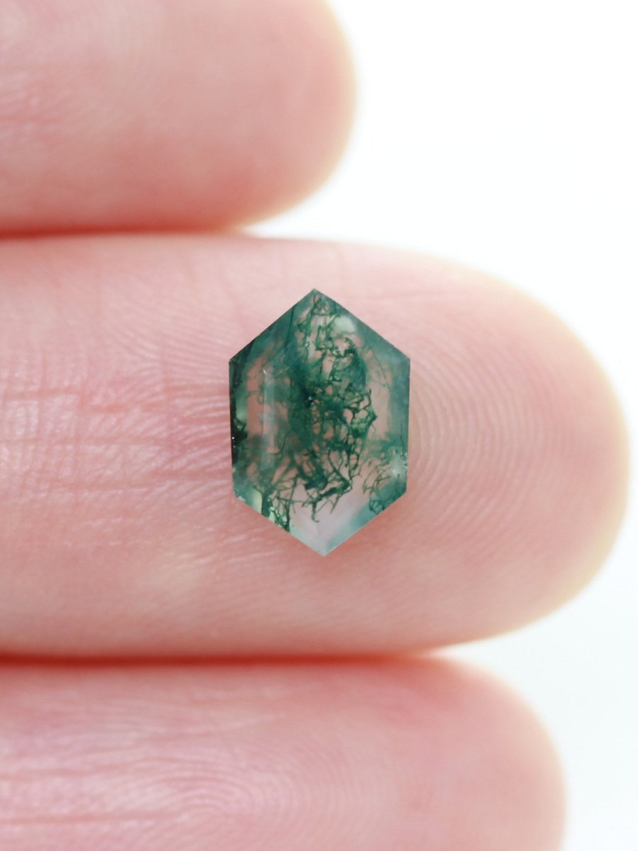 1.27CT Moss Agate Inventory SKU MAHEX-03