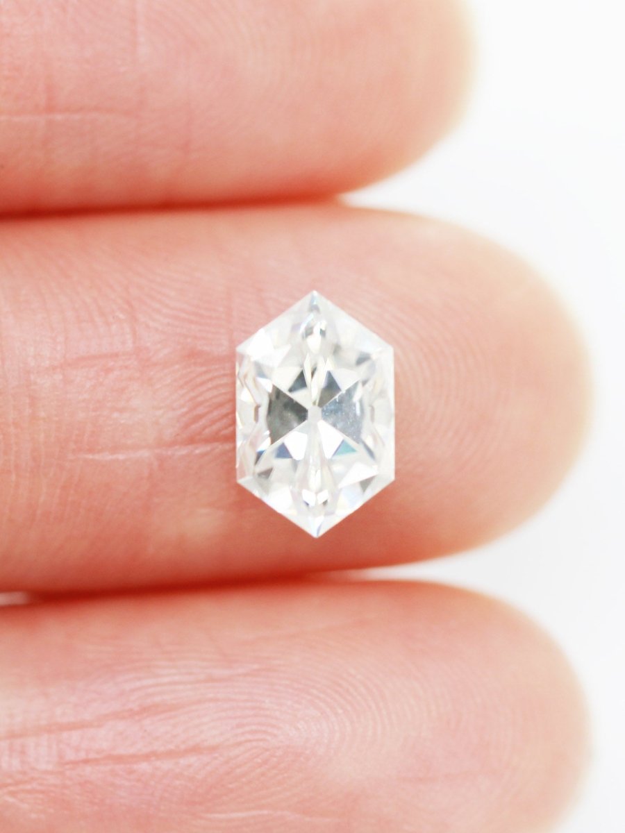 1.66CT White Moissanite Inventory SKU MSHEX-02