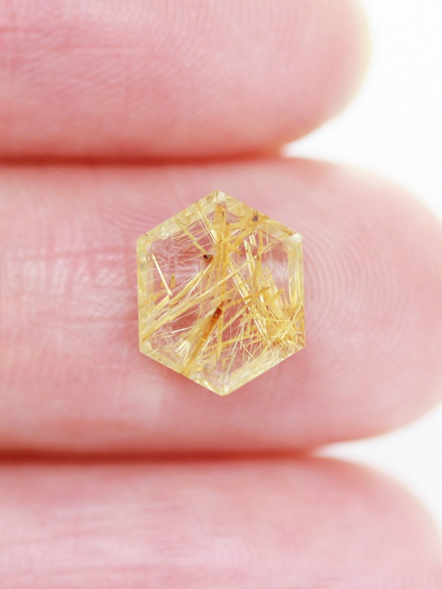 1.91CT Rutilated Quartz Inventory SKU RQHEX-13