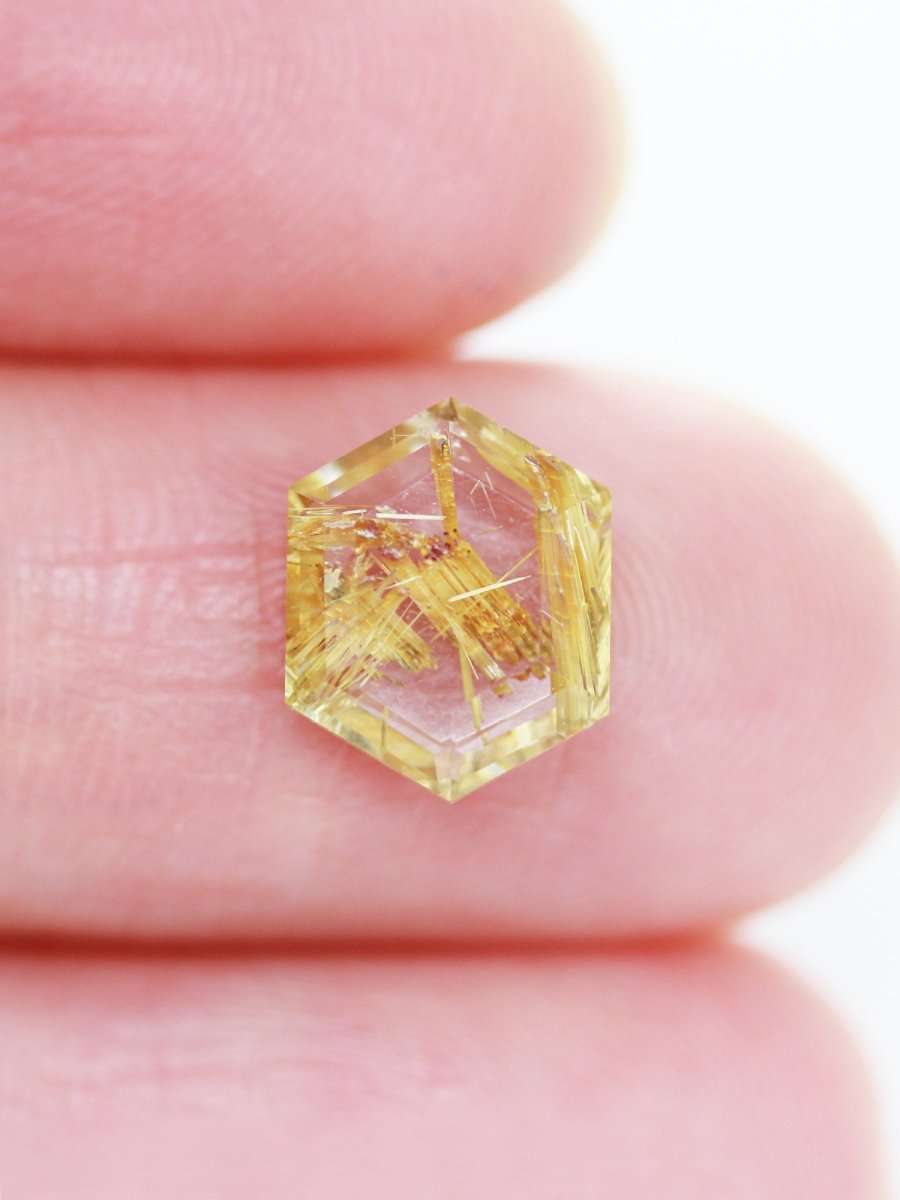 1.94CT Rutilated Quartz Inventory SKU RQHEX-11