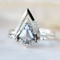 hiddenspace engagement ring fine jewelry salt and pepper diamond ring diamond proposal ring art deco architectural design kite halo ring 6