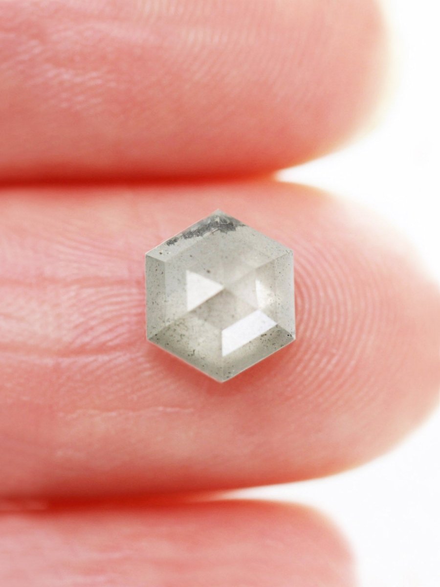2.03CT Salt and Pepper Hexagon Inventory SKU SPHEX-79
