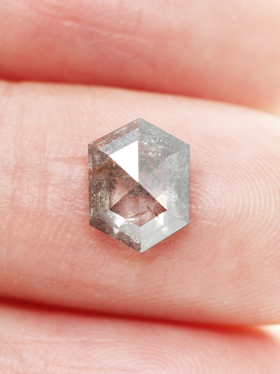 2.04CT Salt and Pepper Hexagon Inventory SKU SPHEX-31