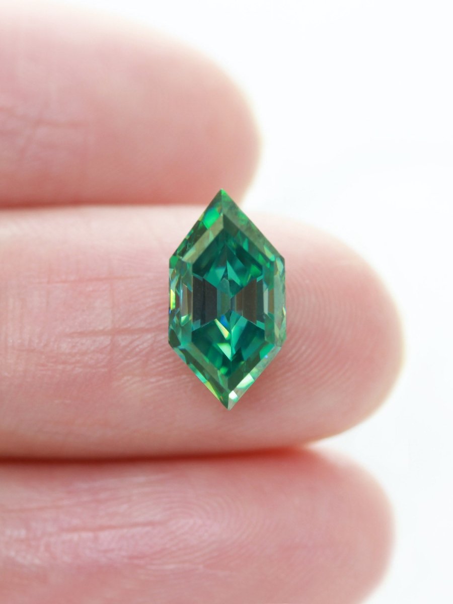 2.94CT Dark Green Moissanite Inventory SKU MSHEX-06