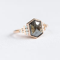 hiddenspace jewelry unique engagement ring architectural design fine jewelry art deco inspire unique engagement ring vintage jewelry bridal ring one-of-a-kind engagement ring alternative jewelry DELCY DESIGN