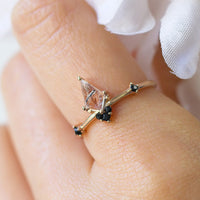hiddenspace engagement ring tourmilated quartz onyx engagement ring unique artdeco fine jewelry 6