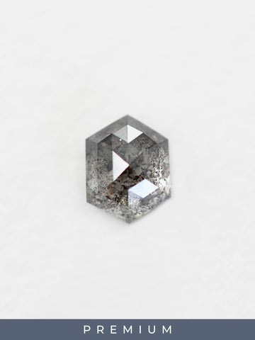 1.70CT Premium Salt and Pepper Hexagon Inventory SKU SPHEX-101