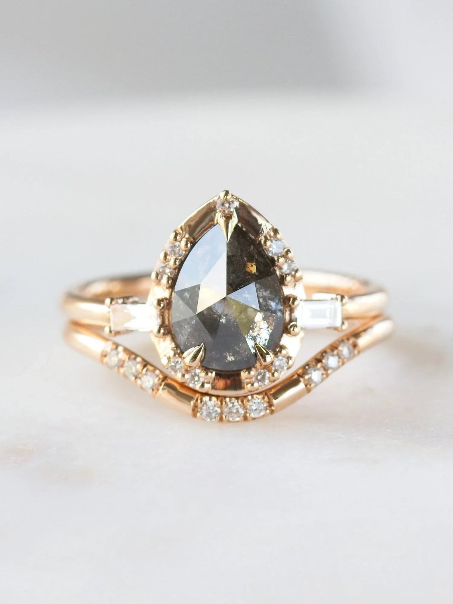 hiddenspace jewelry fine jewelry los angeles art deco design architectural fine jewelry wedding band stacking rings stackable band 14k gold ring diamond ring unique fine jewelry ADELIO BAND