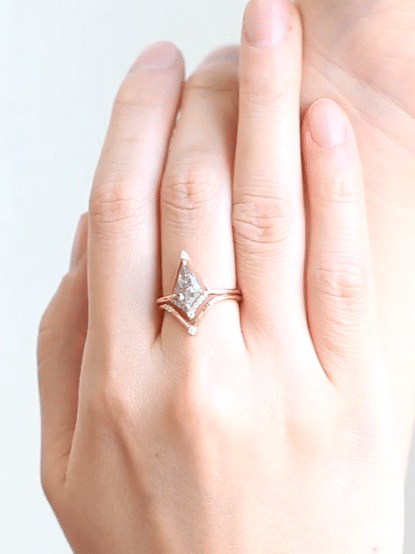 hiddenspace jewelry fine jewelry los angeles art deco design architectural fine jewelry wedding band stacking rings stackable band 14k gold ring diamond ring unique fine jewelry LUCY BAND