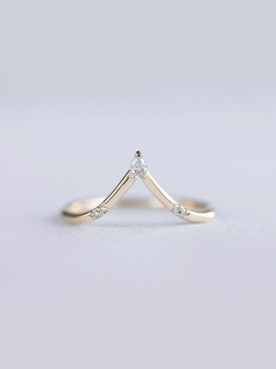 Hiddenspace jewelry los angeles Clementine band stacking ring diamond ring engagement ring matching band unique stacking ring vintage ring architectural design 