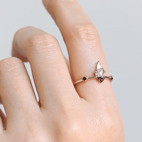 hiddenspace engagement ring tourmilated quartz onyx engagement ring unique artdeco fine jewelry 2