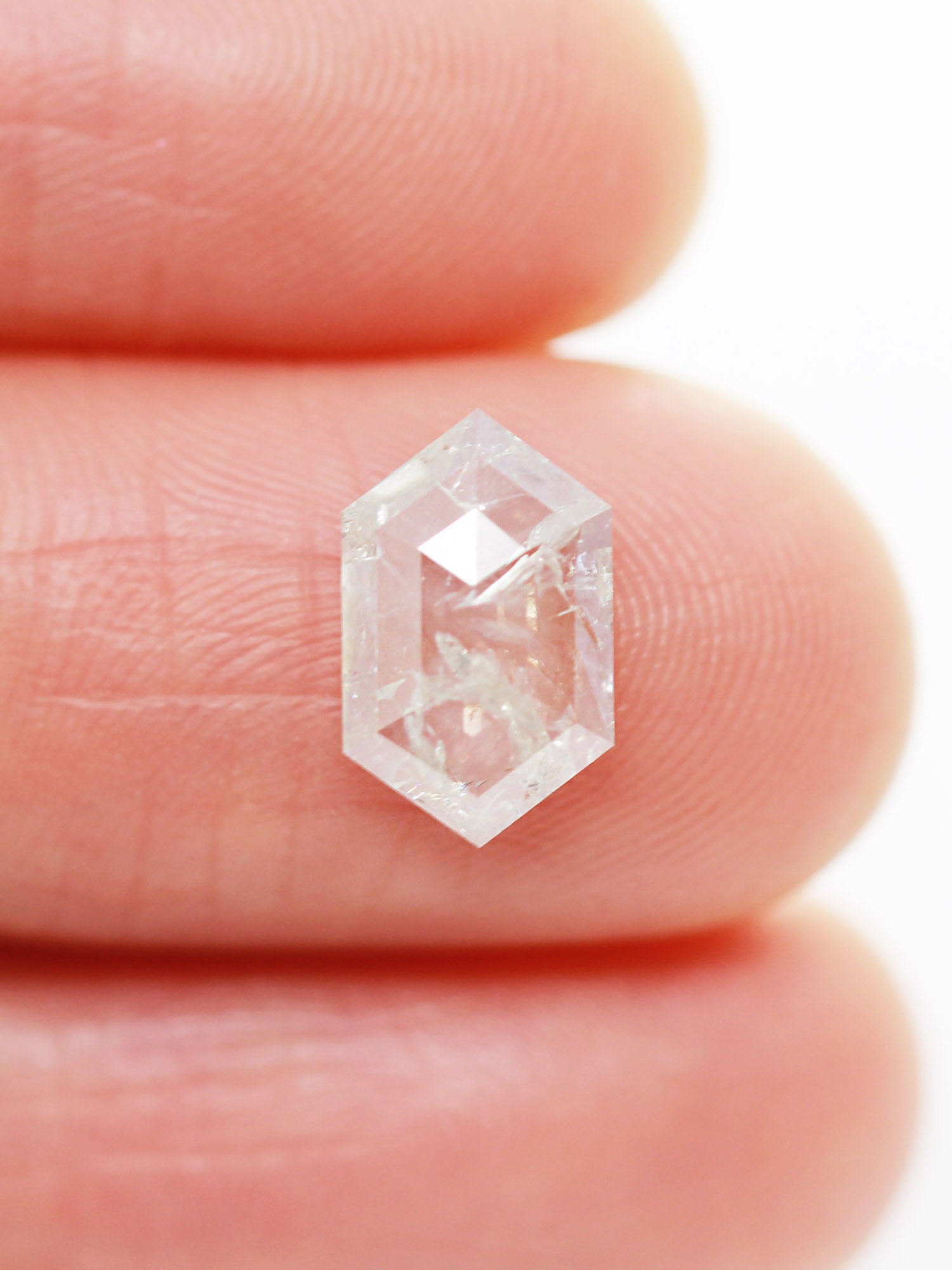 1.29CT Salt and Pepper Hexagon Inventory SKU SPHEXN-60