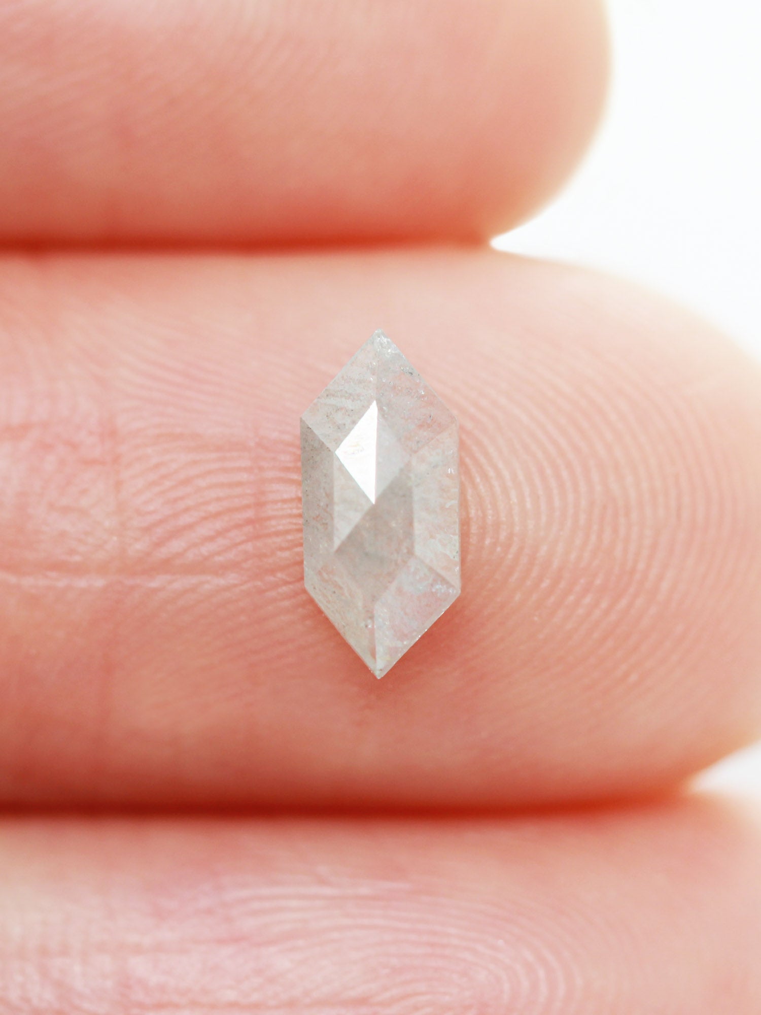 0.59CT Salt and Pepper Hexagon Inventory SKU SPHEXN-67