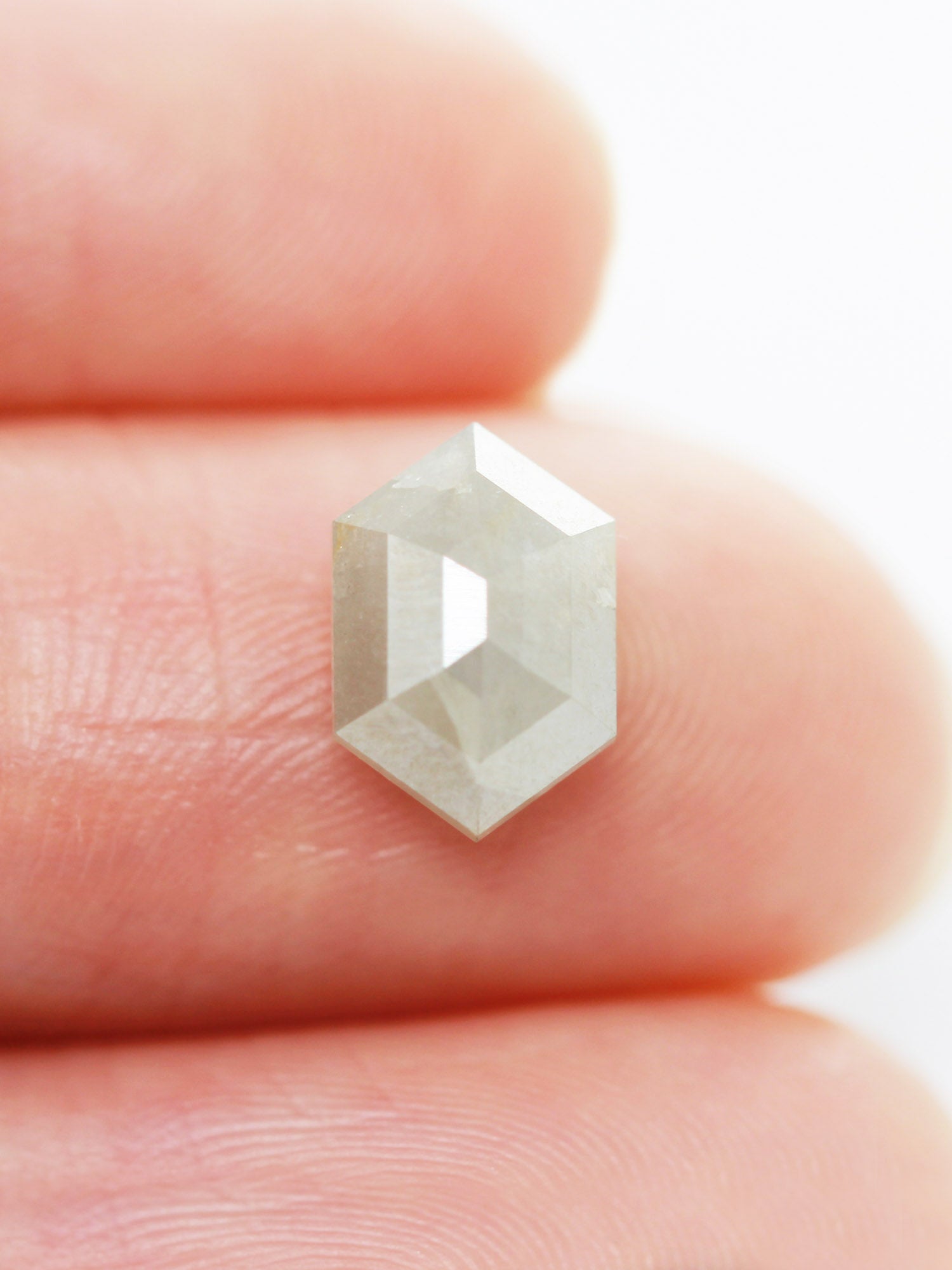 2.26CT Salt and Pepper Hexagon Inventory SKU SPHEXN-69
