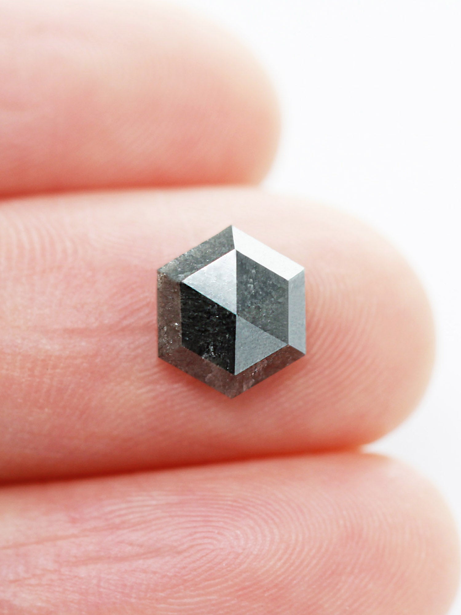 2.21CT Salt and Pepper Hexagon Inventory SKU SPHEXN-71
