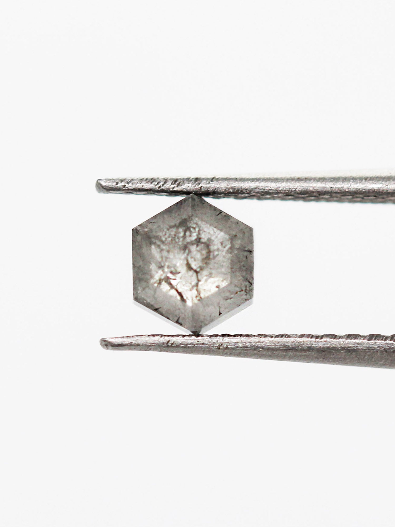 0.54CT Salt and Pepper Hexagon Inventory SKU SPHEXN-76