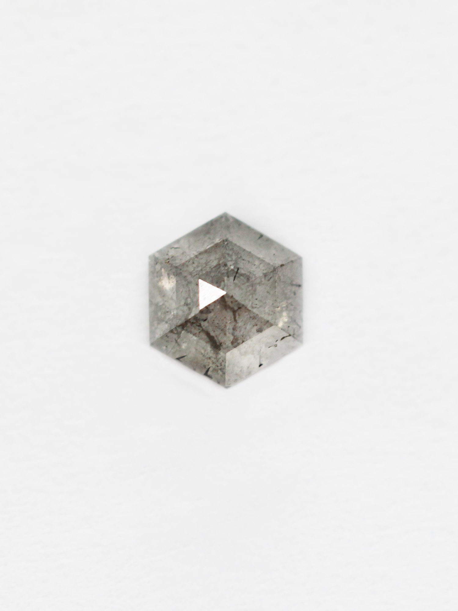 0.54CT Salt and Pepper Hexagon Inventory SKU SPHEXN-76