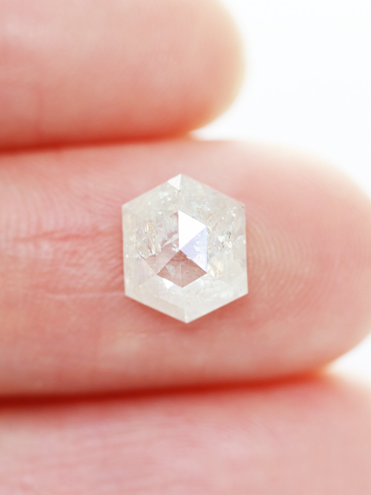 1.69CT Salt and Pepper Hexagon Inventory SKU SPHEXN-84