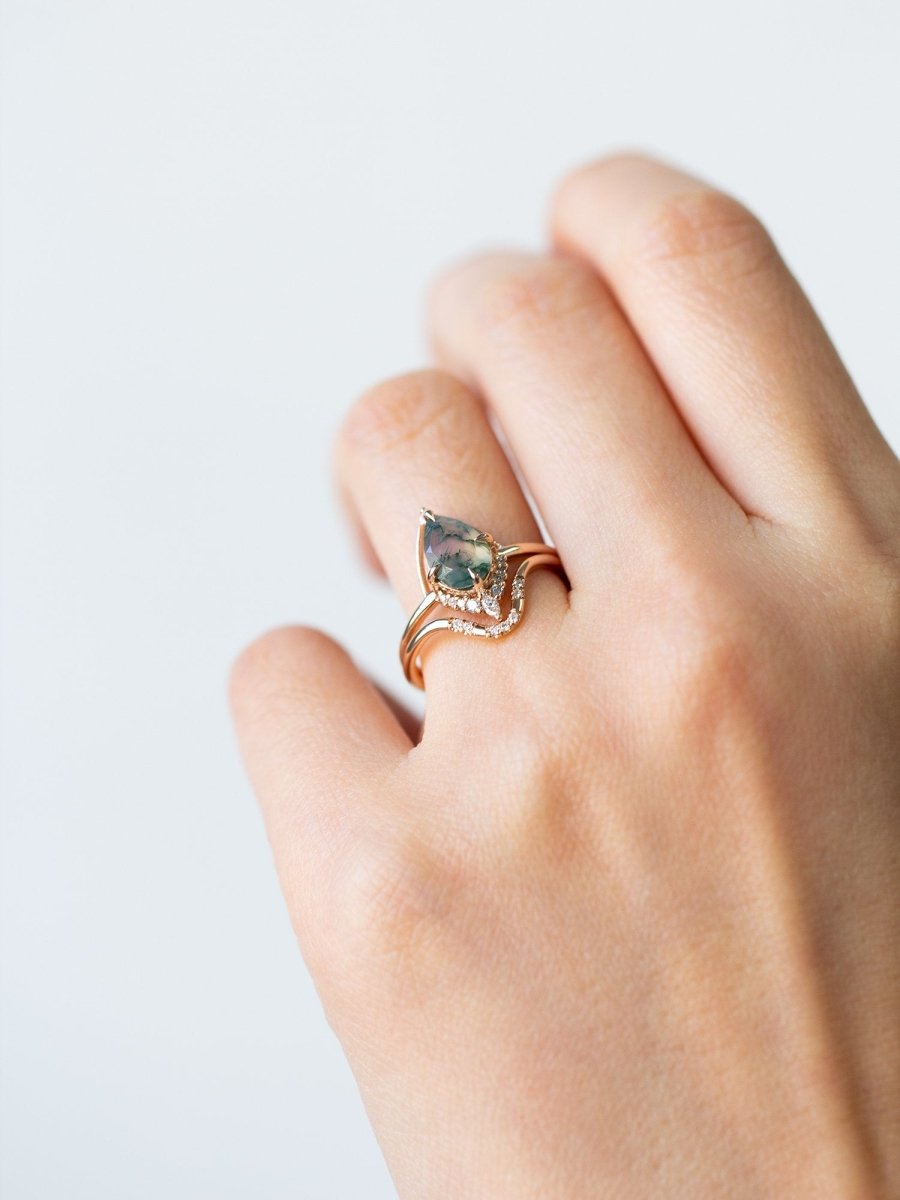 hiddenspace jewelry los angeles fine jewelry engagement ring stacking rings diamond 14k gold ring unique jewelry minimalism jewelry modern art eliana band