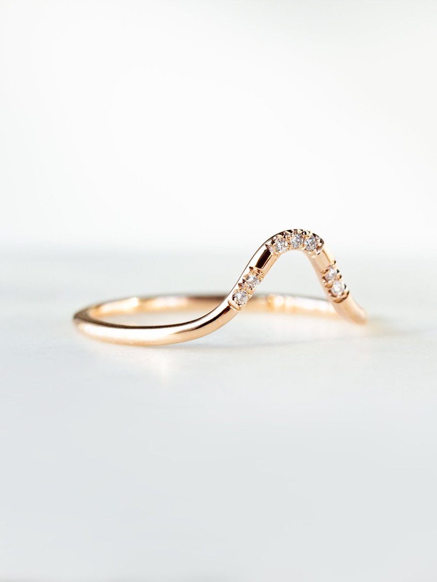 hiddenspace jewelry los angeles fine jewelry engagement ring stacking rings diamond 14k gold ring unique jewelry minimalism jewelry modern art eliana band