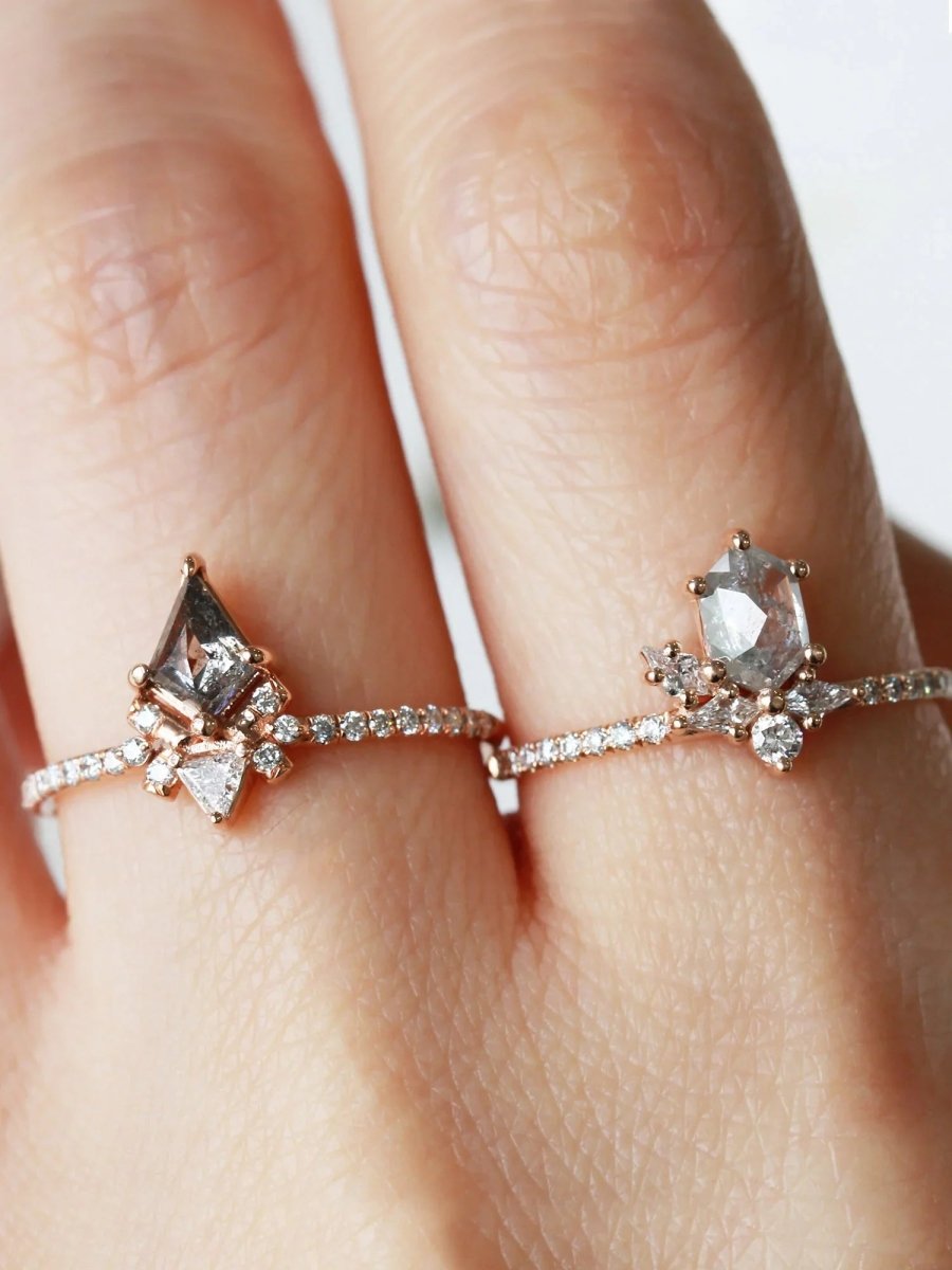 hiddenspace unique fine jewelry salt and pepper diamond engagement ring one of a kind ring diamond ring eunoia ring 6