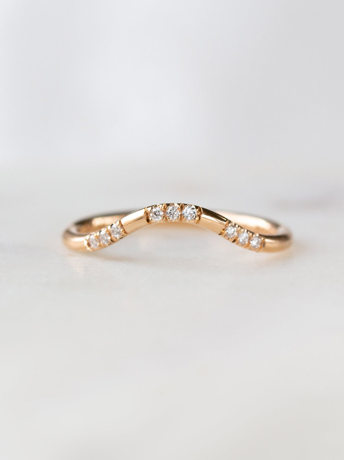 hiddenspace jewelry fine jewelry los angeles art deco design architectural fine jewelry wedding band stacking rings stackable band 14k gold ring diamond ring unique fine jewelry ADELIO BAND