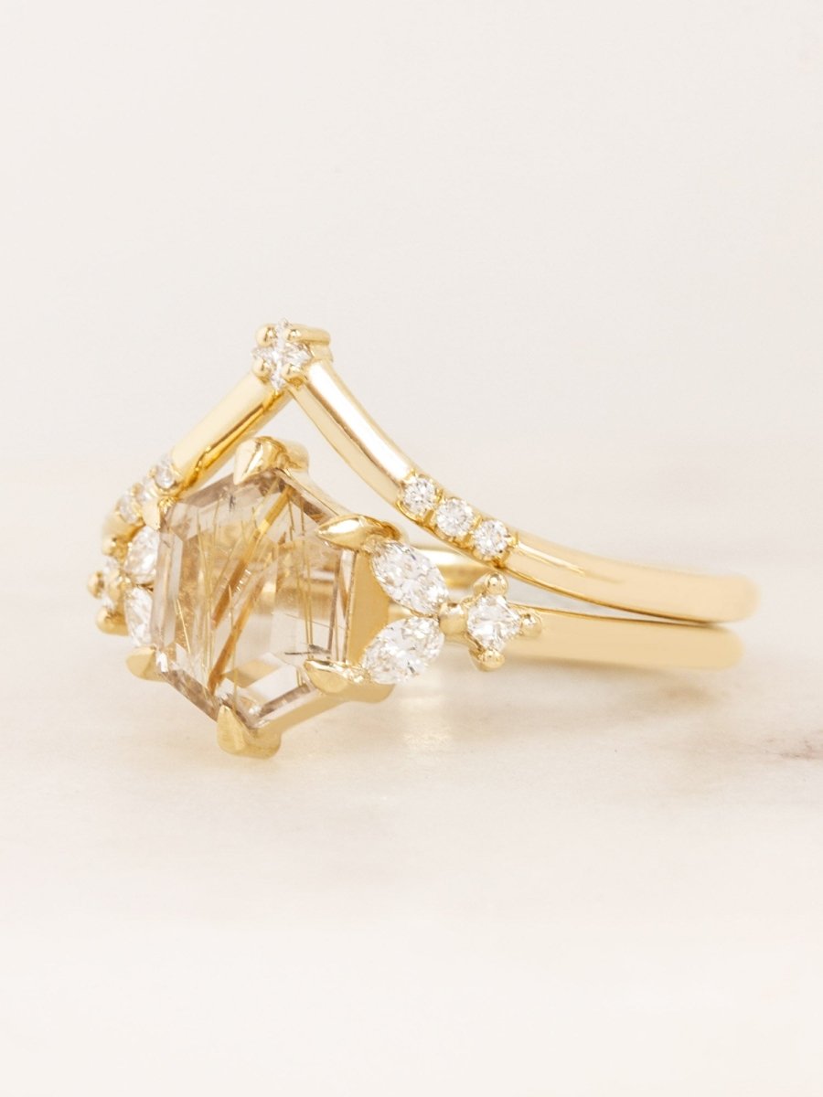 hiddenspace jewelry unique engagement ring architectural design fine jewelry art deco inspire unique engagement ring vintage jewelry bridal ring one-of-a-kind engagement ring alternative jewelry AMELIA DESIGN