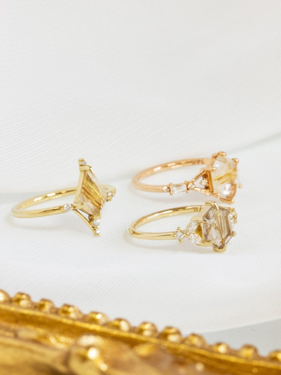 hiddenspace jewelry unique engagement ring architectural design fine jewelry art deco inspire unique engagement ring vintage jewelry bridal ring one-of-a-kind engagement ring alternative jewelry AMELIA DESIGN