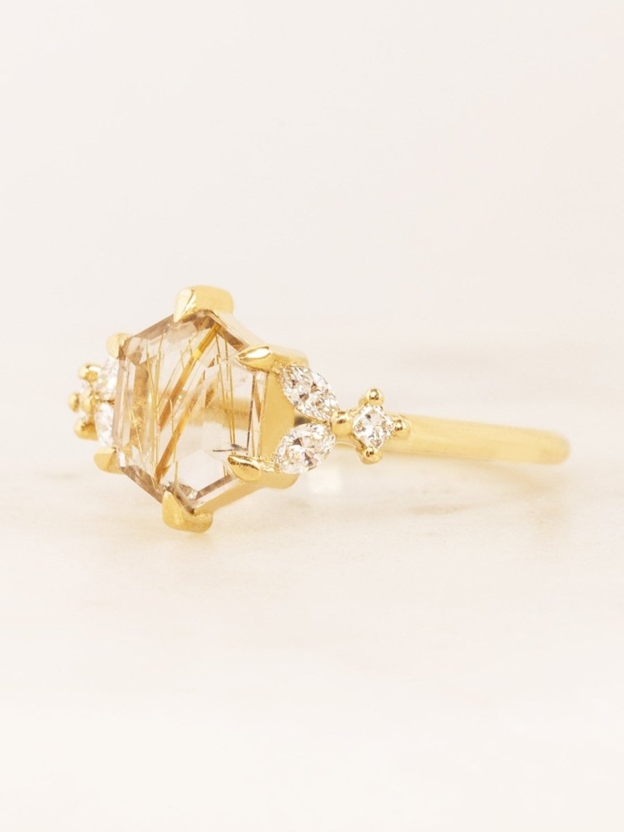 hiddenspace jewelry unique engagement ring architectural design fine jewelry art deco inspire unique engagement ring vintage jewelry bridal ring one-of-a-kind engagement ring alternative jewelry AMELIA DESIGN