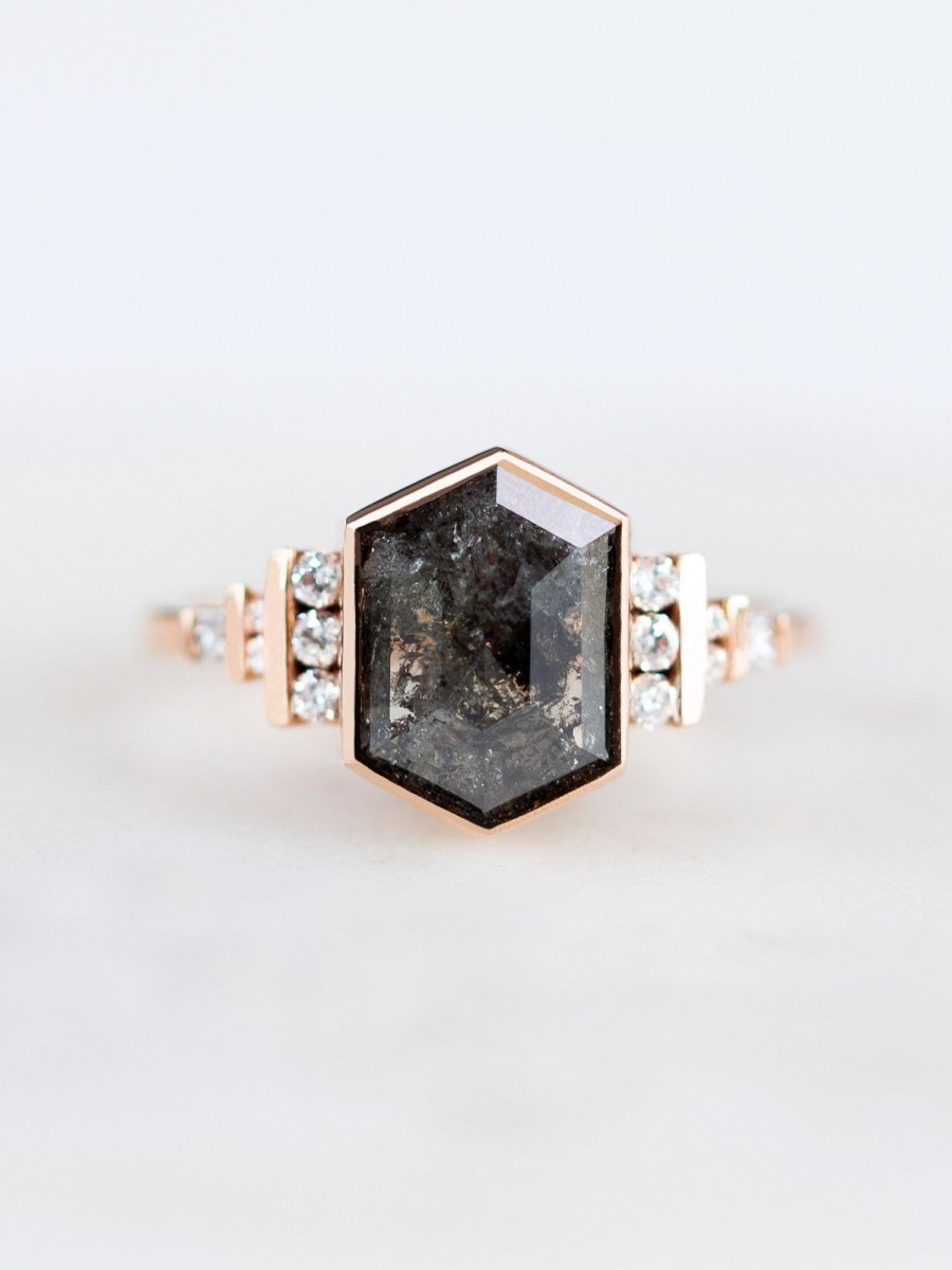 hiddenspace jewelry unique engagement ring architectural design fine jewelry art deco inspire unique engagement ring vintage jewelry bridal ring one-of-a-kind engagement ring alternative jewelry DELCY DESIGN