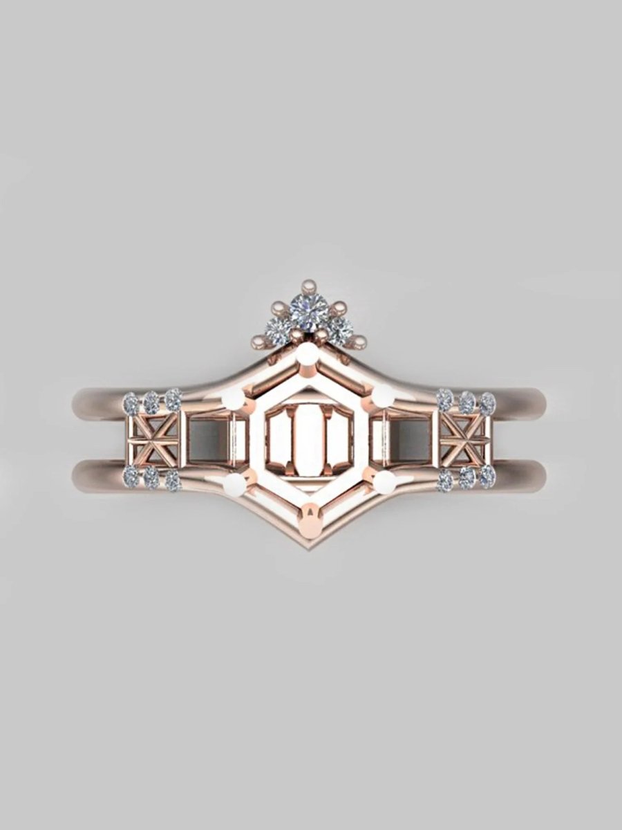H/S Hexagon Tiara Ring