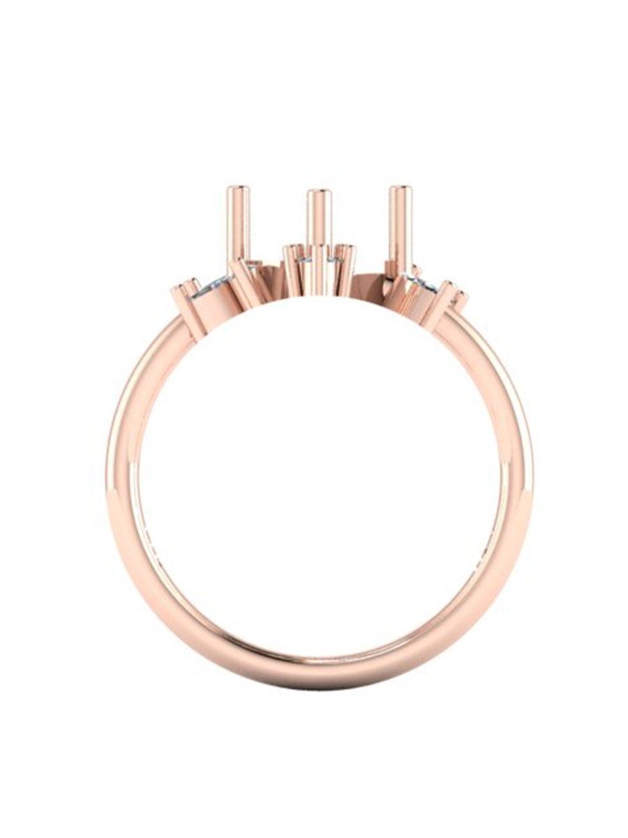 hiddenspace jewelry unique engagement ring architectural design fine jewelry art deco inspire unique engagement ring vintage jewelry bridal ring one-of-a-kind engagement ring alternative jewelry JUSTINA DESIGN