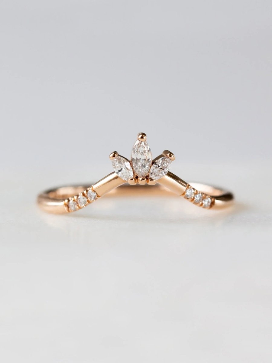 hiddenspace jewelry fine jewelry los angeles art deco design architectural fine jewelry wedding band stacking rings stackable band 14k gold ring diamond ring unique fine jewelry JOLIE BAND