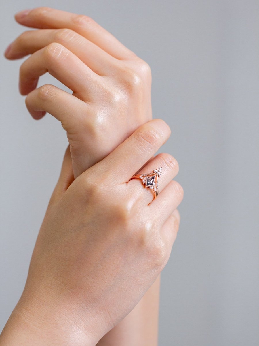 hiddenspace jewelry fine jewelry los angeles art deco design vintage jewelry modern jewelry unique ring stackings scarlett band