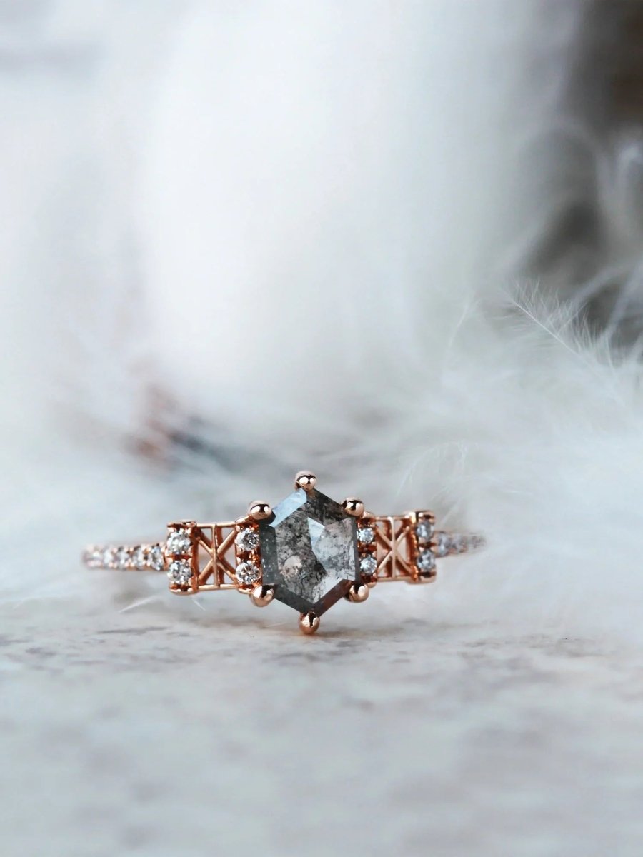 hiddenspace-engagement-rings-snowflake-salt-and-pepper-diamond-14k-concept