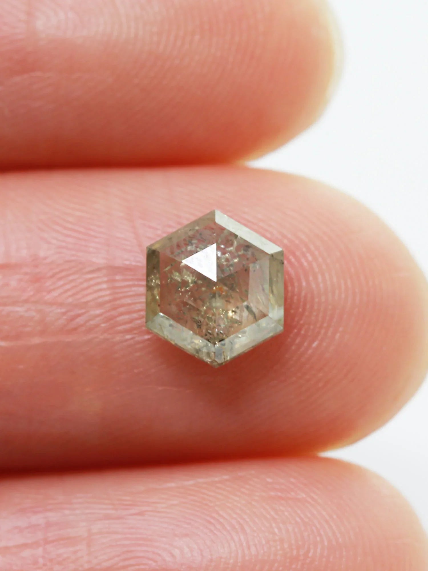 1.49CT Salt and Pepper Hexagon Inventory SKU SPHEXN-10