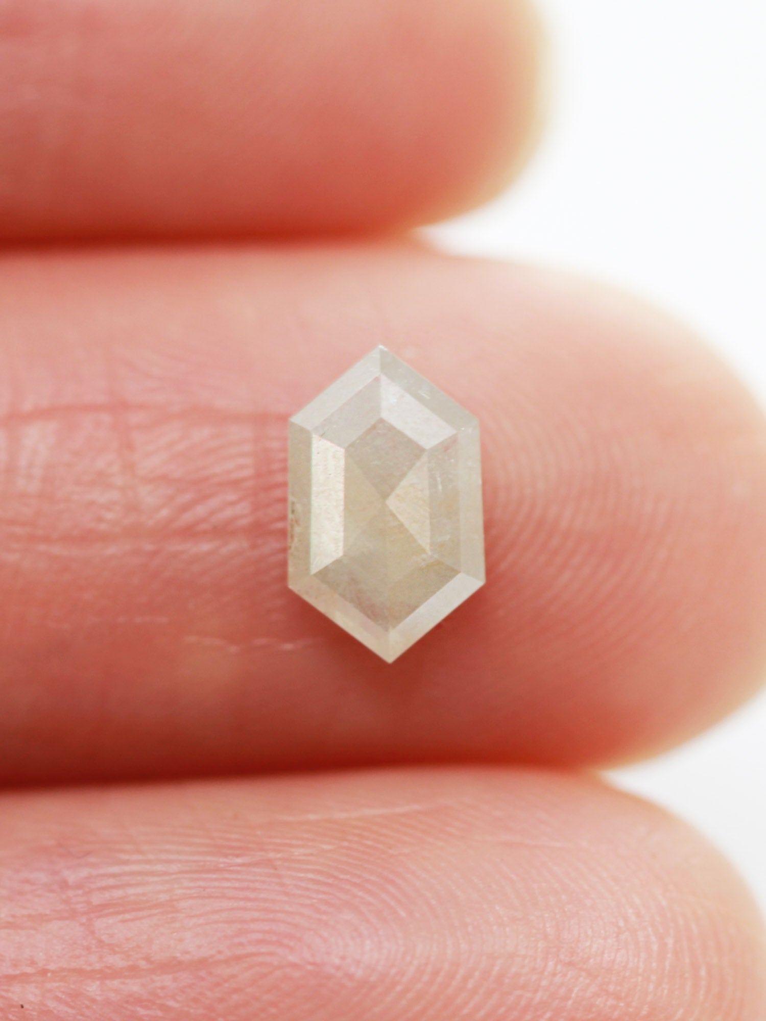 0.86CT Salt and Pepper Hexagon Inventory SKU SPHEXN-25