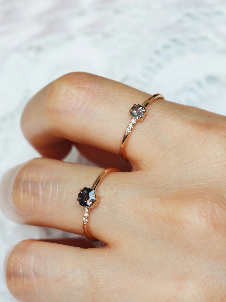 Spinel Hexagon Ring Petite