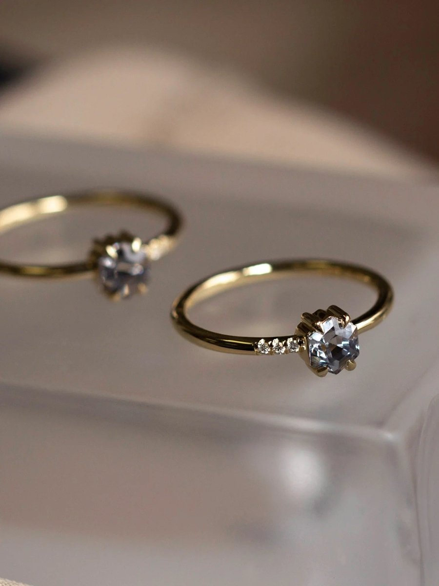 Spinel Hexagon Ring