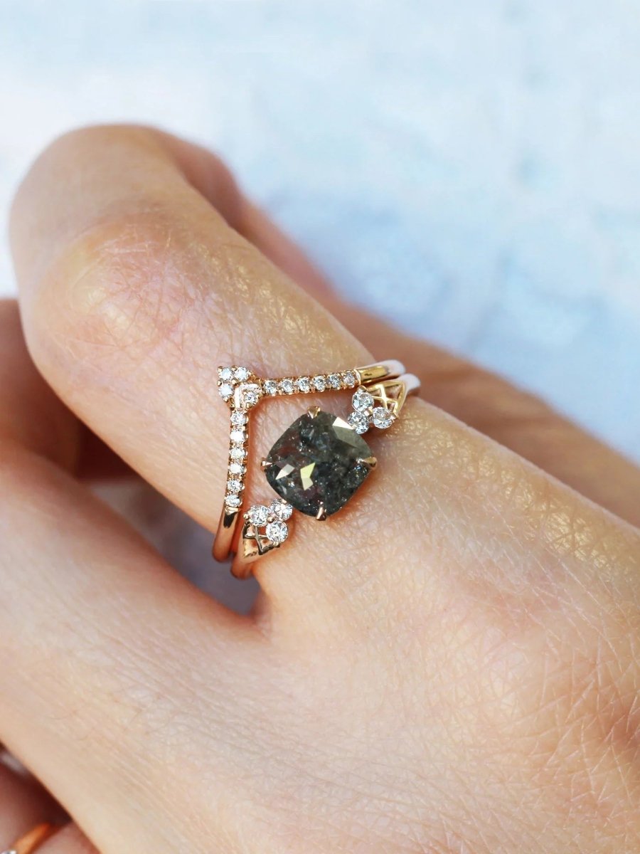 hiddenspace jewelry fine jewelry los angeles art deco design architectural fine jewelry wedding band stacking rings stackable band 14k gold ring diamond ring unique fine jewelry STAR BAND